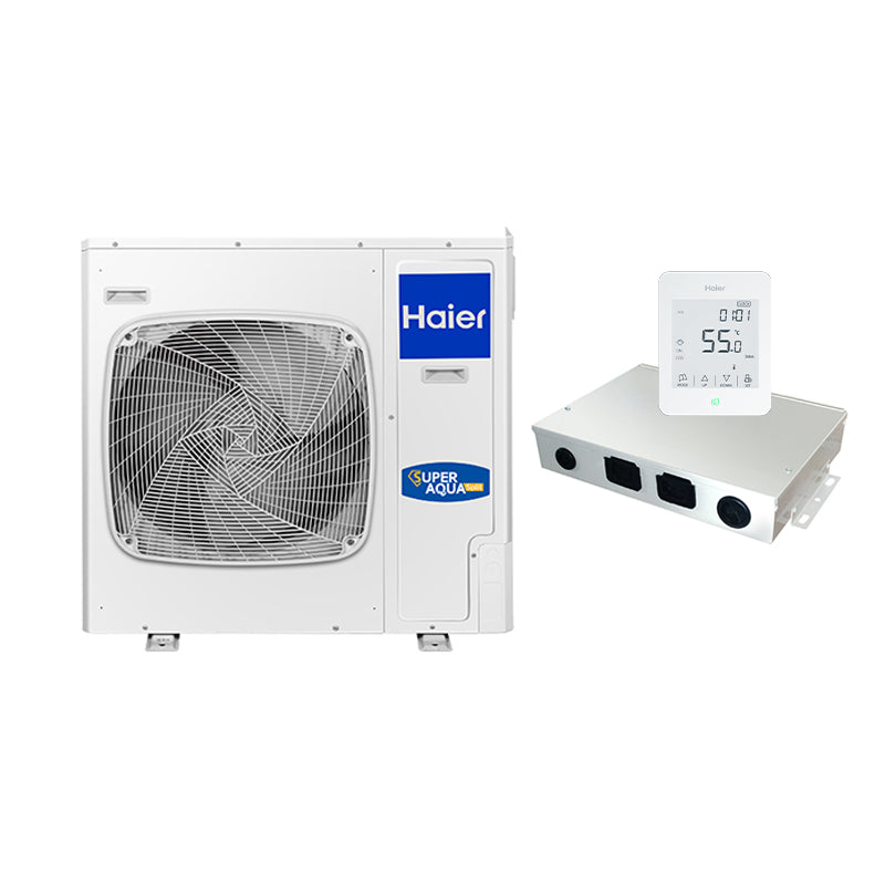 Haier Monoblock-Wärmepumpe Haier Super Aqua 7,8 kW - Regler YR-E27 - Steuermodul ATW-A01 - Voltaik.shop