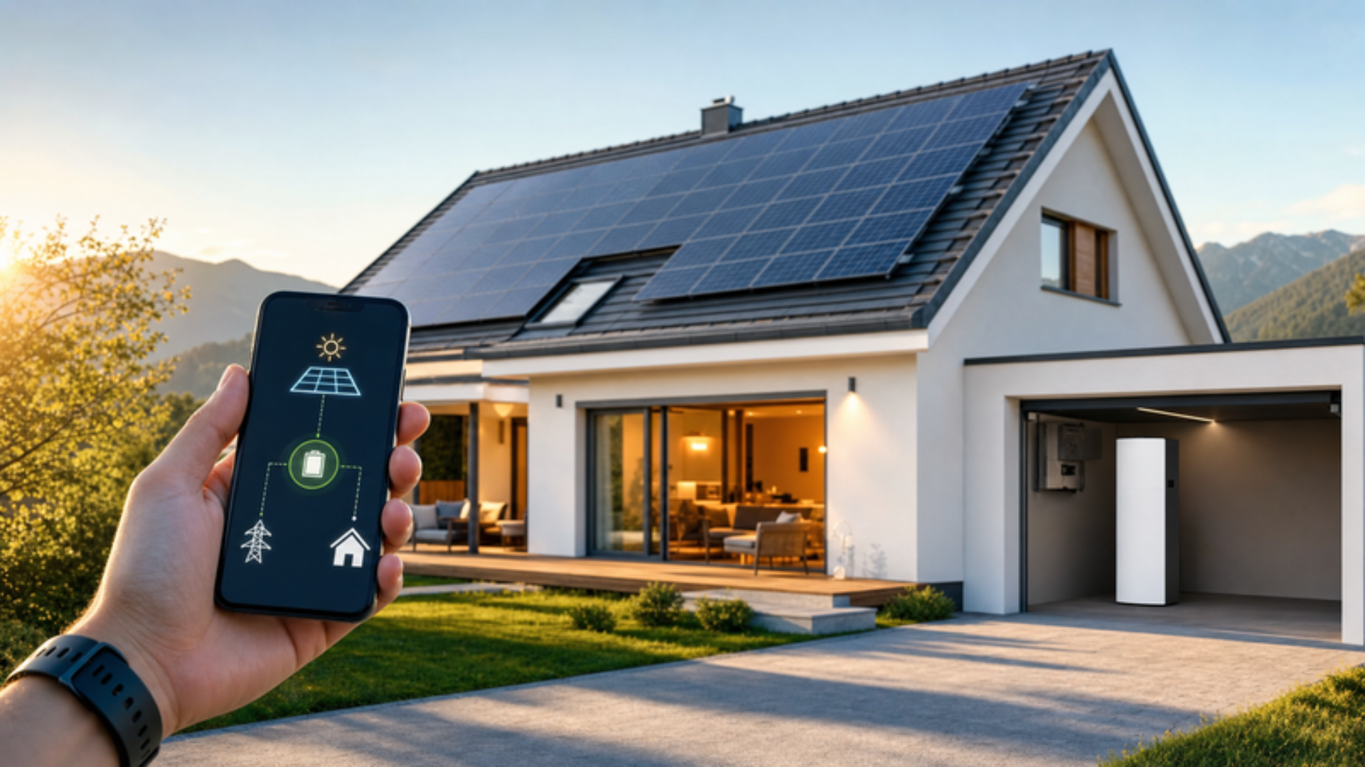 Batteriespeicher und Photovoltaikanlage am Einfamilienhaus: Dynamische Stromtarife 2026 mit KI-Energiemanagement nutzen