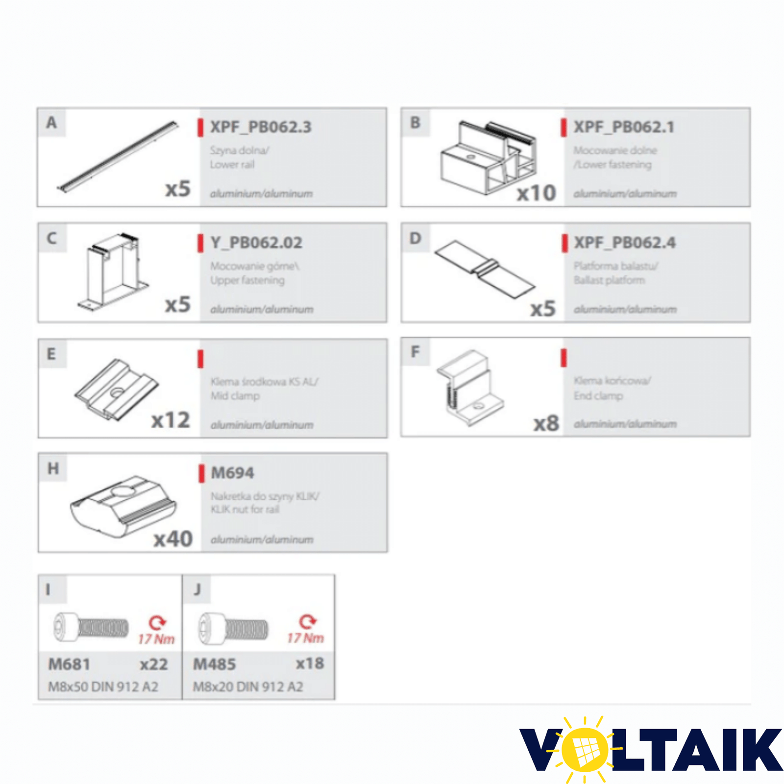 Flachdach Unterkonstruktion 10° Aufständerung - Voltaik.shop