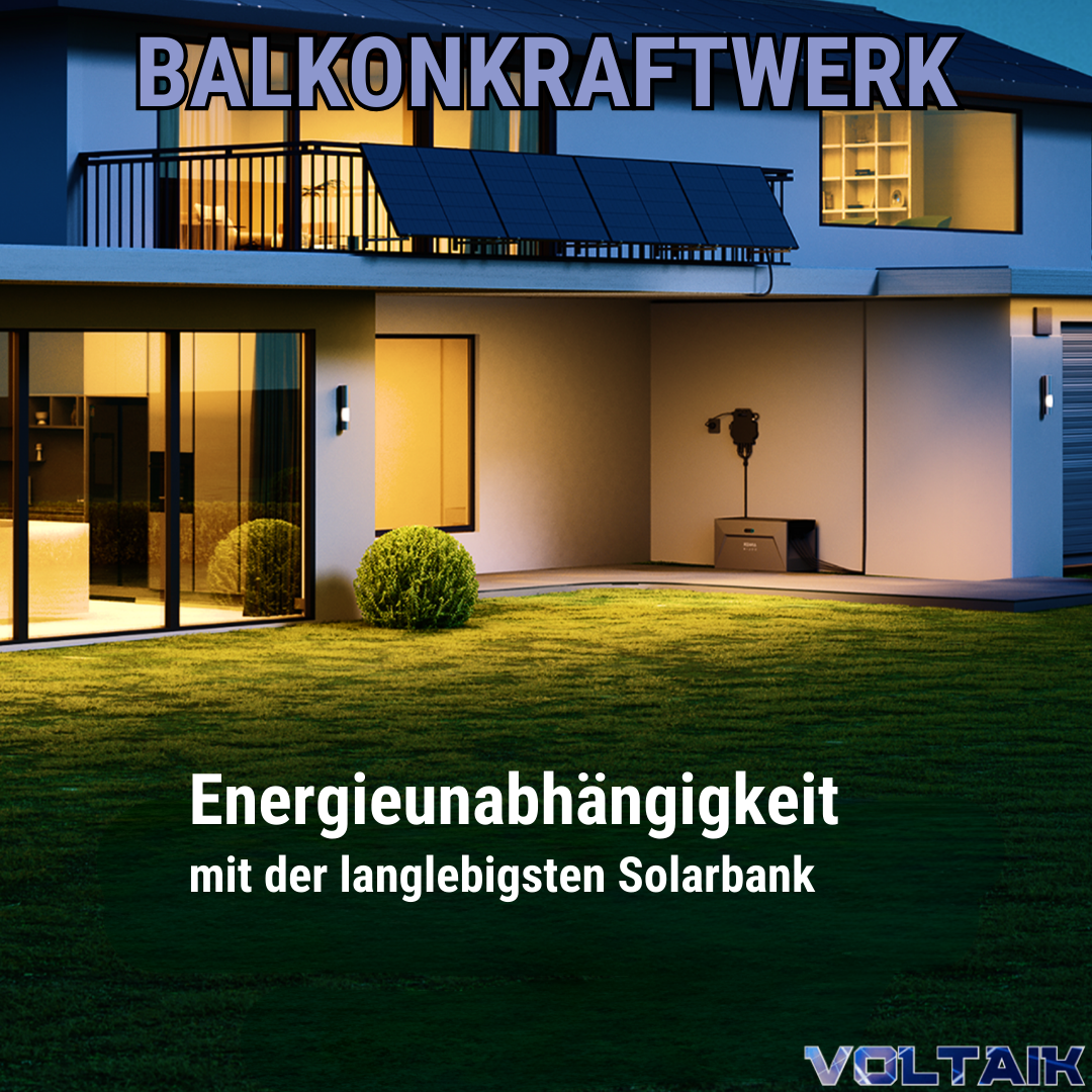 Balkonkraftwerk mit Speicher - Voltaik.shop