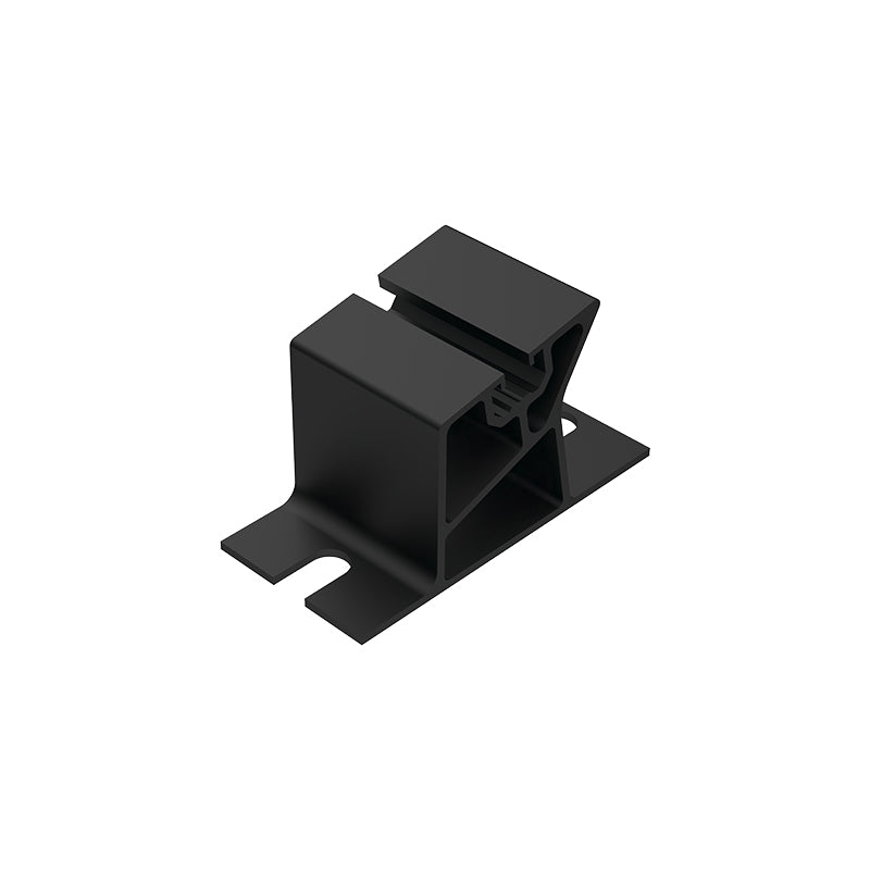 Aluminium Montagehalterung niedrig SCHWARZ (K-45-8-CZ)