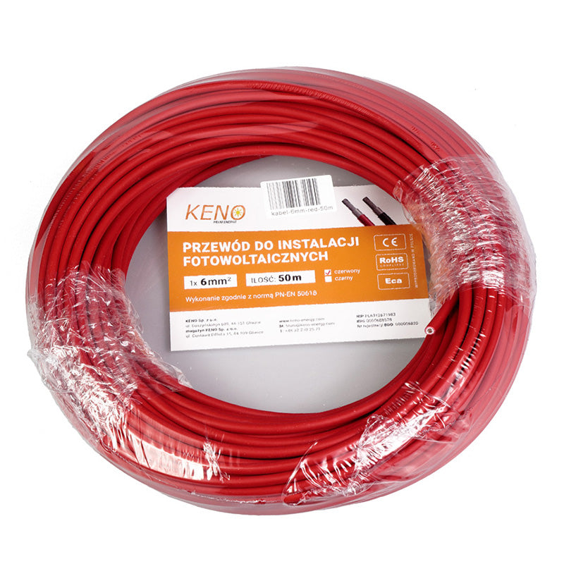 PV-Kabel 6mm² rot 50m