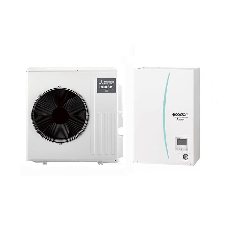 Mitsubishi ECO Inverter 4 kW mit Hydrobox, Heizelement 9 kW und Ausdehnungsgefäß 10 L - Voltaik.shop