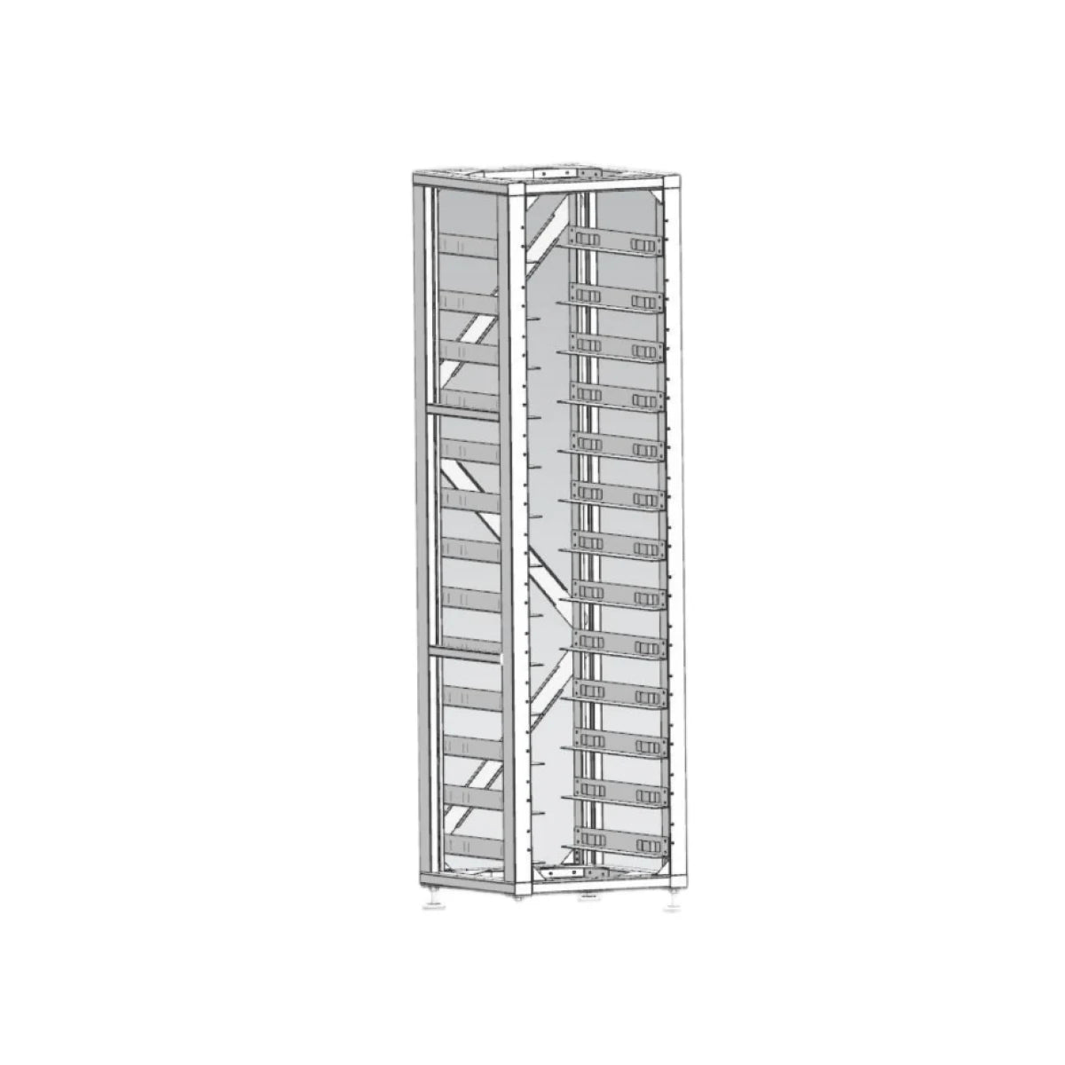Deye BOS-G 3U-HRACK – Batterie-Rack Hochvolt
