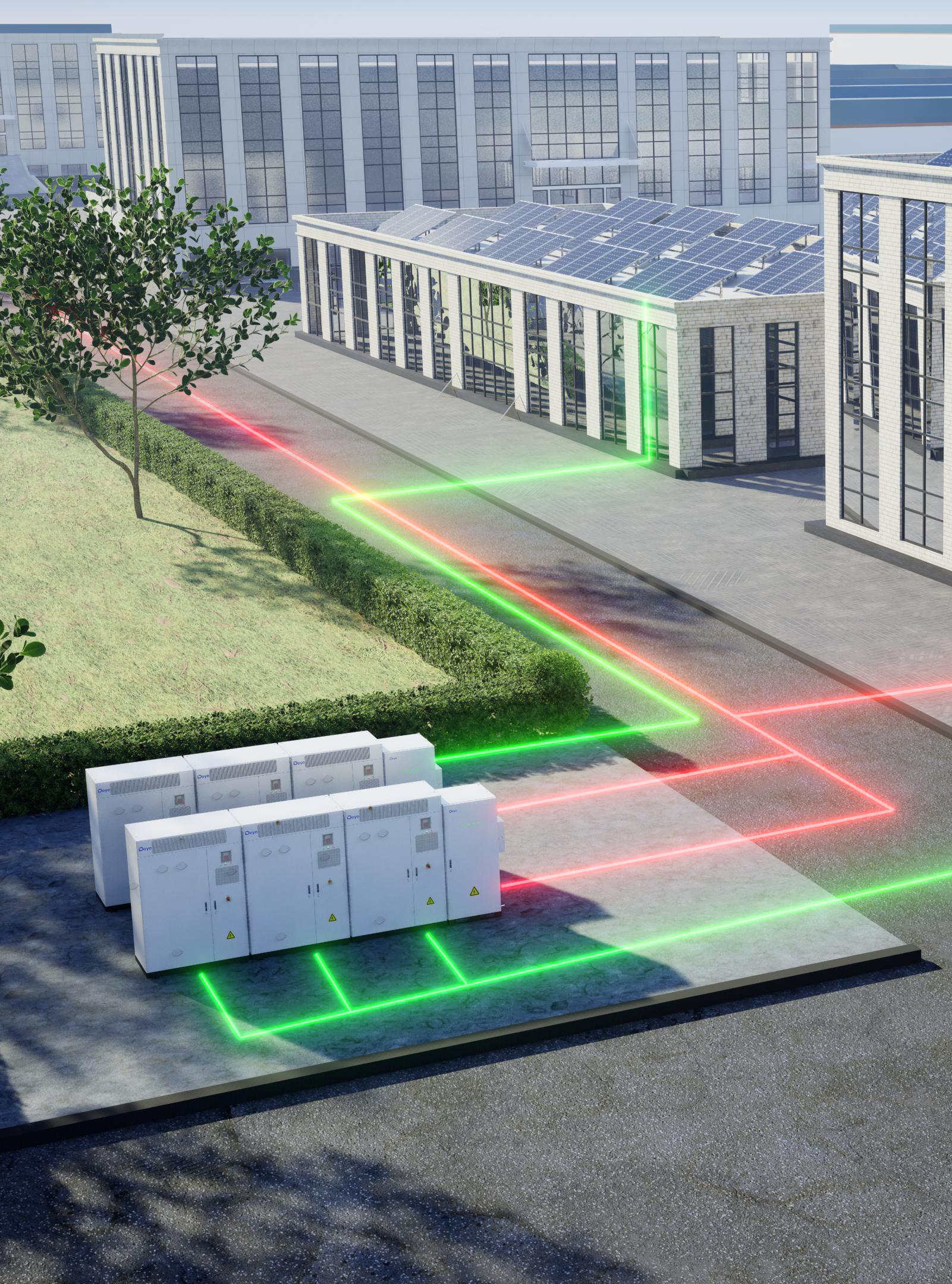 Deye Gewerbespeicher 215 kWh mit 100-kW-Hybrid-Wechselrichter, All-in-One (MS-GS215-2H2)